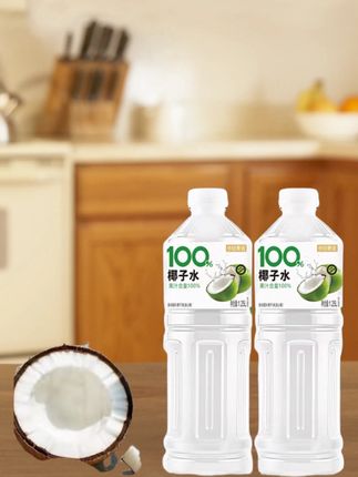 100%椰子水小轻果语100%椰子水1.25L/瓶天然椰香回味甘甜