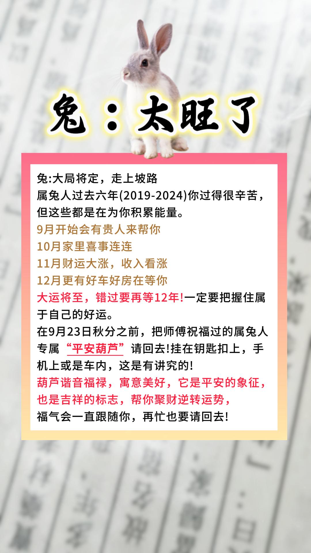 #1963年的兔 #1975年的兔 #1987年的兔
