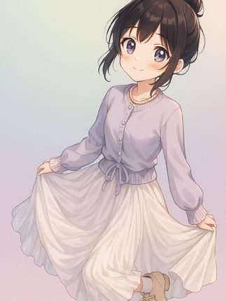 浅紫开衫搭白色褶皱裙,温柔又有层次感,甜妹感直接拉满~#小清新治愈系#温柔风#甜妹女孩#穿出自己的风格 #谁穿谁好看