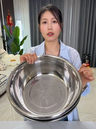 #好物推荐🔥 #厨房好物 #不锈钢盆#洗菜盆#沥水盆