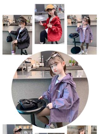 女童冲锋衣外套春装2025新款洋气儿童春秋款小女孩运动连帽上衣潮#中大童搭配 #女童穿搭 #爆款热卖中 #高品质童装 #生女儿就是用来打扮的