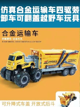 大号仿真合金运输车四驱装卸车可翻盖越野车装载车玩具车儿童玩具 大号仿真合金运输车四驱装卸车可翻盖越野车装载车玩具车儿童玩具#玩具车#儿童玩具 #合金车模 #汽车模型