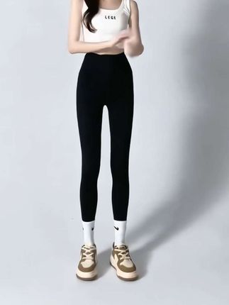 女士可外穿收腹提臀显瘦鲨鱼裤#女士高腰加绒瑜伽裤#加绒打底裤#女士鲨鱼裤