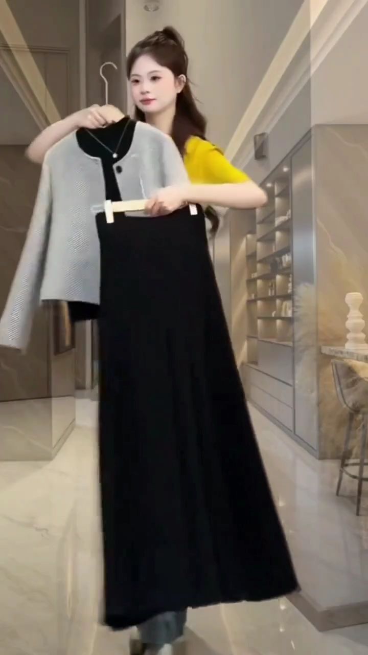 港味别致百搭三件套女2025秋冬气质小香风外套黑色长袖上衣半身裙#时尚穿搭 #每日分享 #上热门🔥 #时尚百搭 #早秋穿搭