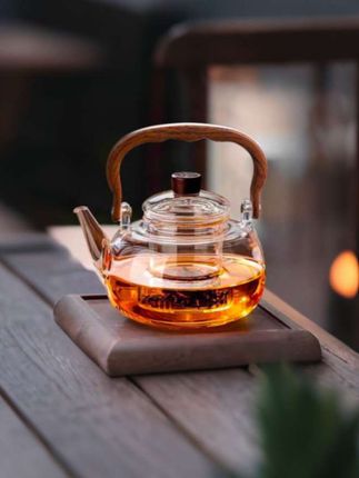 耐热玻璃提梁壶,可电陶炉两用功夫花茶泡茶#烧水壶#玻璃茶壶#养生壶 #玻璃茶壶