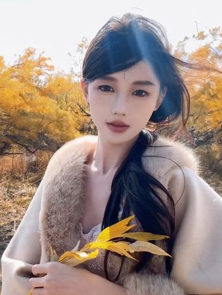 请你们看枫叶🍁 #秋冬穿搭 #今天穿什么 #新疆旅拍