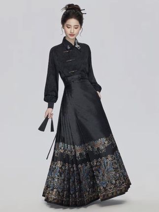 国风中式汉服马面裙#东方美学 #复古穿搭 #汉服 #马面裙 #ootd穿搭