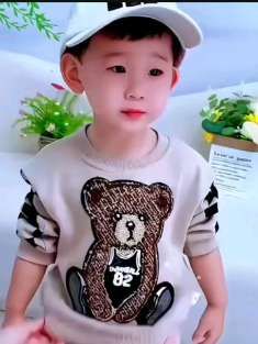 #儿童 2025春秋装薄款洋气#卫衣套装 宝宝帅气运动男童痞帅休闲两件套#可爱萌娃 #阳光帅气 #萌娃穿搭