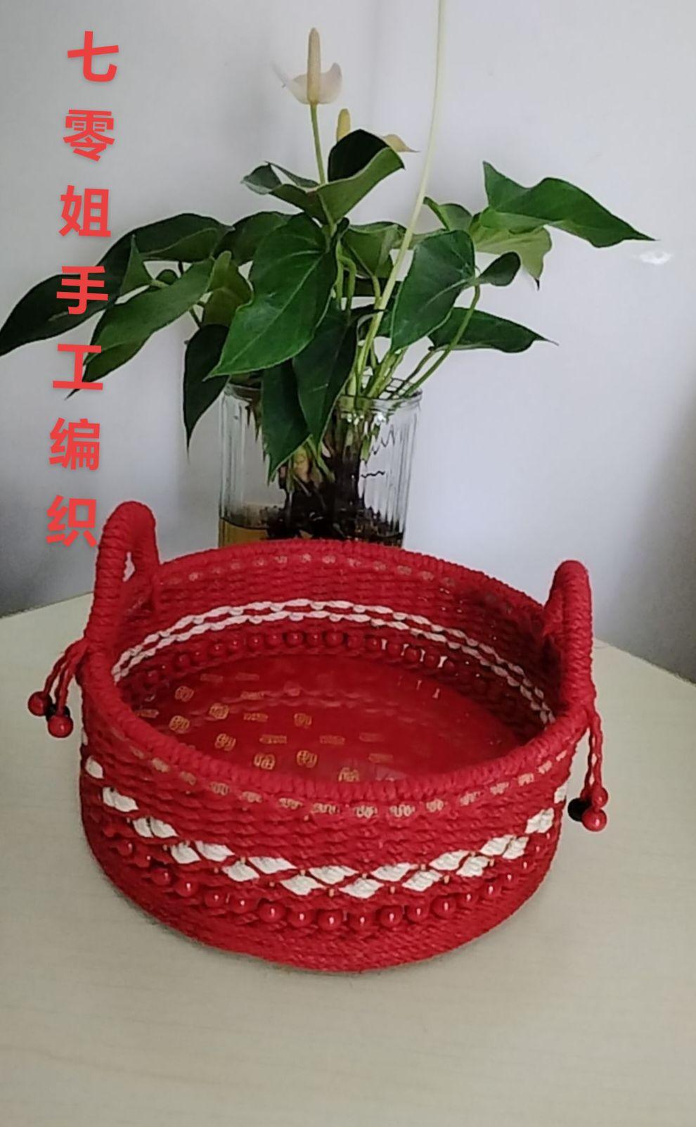 “中国红”套装款,爱了爱了#我的手工作品 #纯手工编制