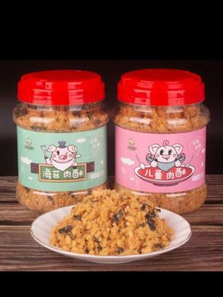 2罐装肉松共400g寿司配料烘焙海苔儿童肉粉松拌饭批发良品小猪