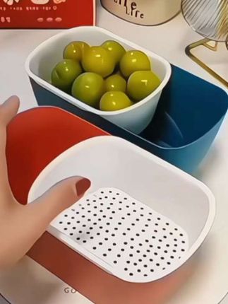 双层懒人嗑瓜子零食水果神器桌面垃圾桶客厅沥水家用多功能收纳盒#收纳盒#好物推荐🔥 #垃圾桶