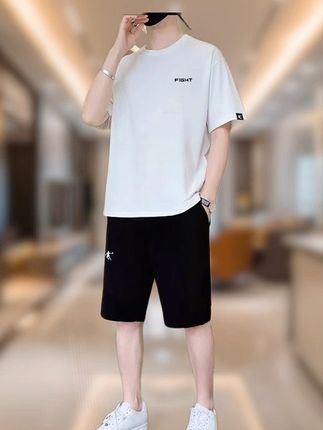#乔丹运动套装 #夏季套装男 #短袖短裤套装 #男士运动套装 #速干套装男
