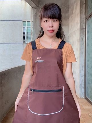 #围裙#防水围裙#拉链口袋围裙 #耐脏易打理 #背带围裙