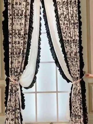 牡丹黑白提花窗帘#源头实力厂家 #窗帘 #抖音小助手dou上热门 #郑州批发永红窗帘