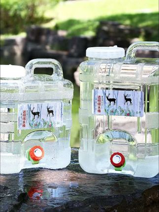 户外水桶家用储水用纯净矿泉车载带龙头蓄水箱大容量塑料透明水桶