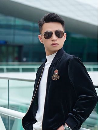 棒球领丝绒外套,秋雨里独一份的温暖,#品质男装 #秋冬新款 #早秋穿搭