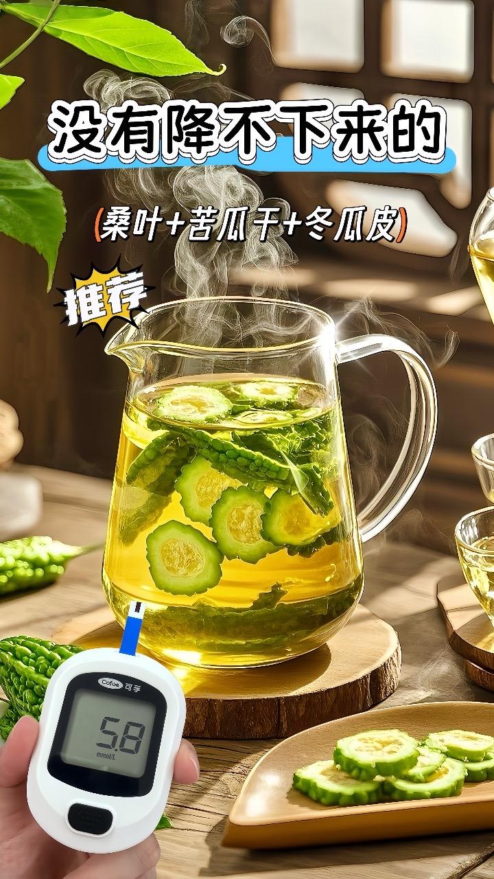 《桑叶双瓜茶:自然的健康馈赠》喝过的都夸好!它乃大自 然的养生妙品。它以桑叶、冬瓜干、苦瓜干精心配比而 成。热水入壶,茶香四溢。轻嗅,芬芳交织。浅尝,桑叶 淡雅、冬瓜清甜、苦瓜清苦交融,滋味独特。这不仅是 茶,更是健康享受。于品味间,领略养生之趣,感受自然 馈赠,让身心在茶香中舒缓。#喝养生茶 #桑叶双瓜茶 #桑叶茶好处多多 #苦瓜桑叶冬瓜茶 #食疗养生