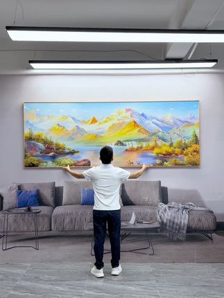 #背靠金山 #装饰画 #沙发背景画 #客厅装饰画 #办公室