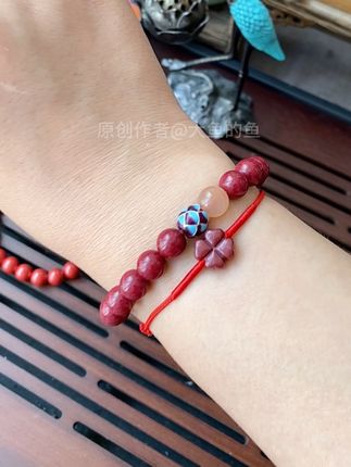 #莲花静心手串 #含辰砂工艺品#国风手串#本命年手串#本命年礼物