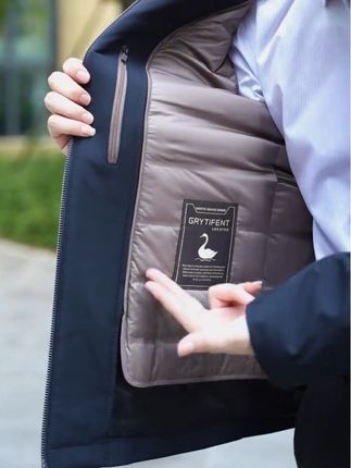 罗蒙这件鹅绒羽绒服上身的版型很好,轻薄透气又保暖#羽绒夹克#可拆卸内胆#鹅绒服 #罗蒙男装 #穿搭
