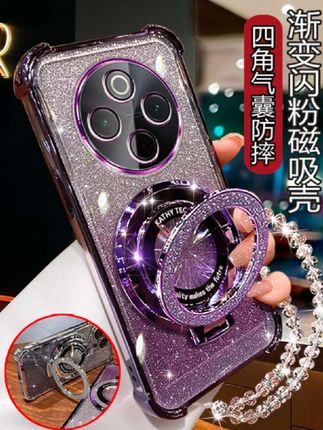 适用vivoy300pro+手机壳镜头保护带补妆镜V2456A包边闪粉折叠支架#高品质高质量高级感#好看实用耐用防摔手机壳@DOU+小助手 @Dou+🔥上热门🔥