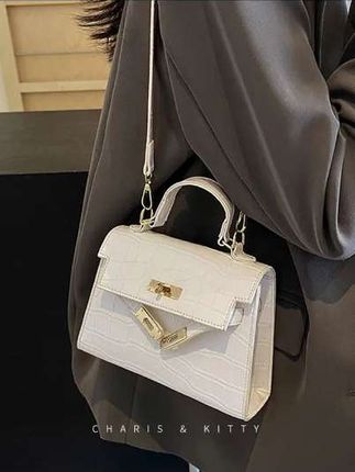 【CharisKitty官方正品】鳄鱼纹凯莉包包女款新款 #斜挎包#轻奢包包 #女包#手提包 #包包控