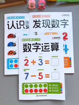 中大班的孩子该如何做数感启蒙呢?推荐这套数形结合的练习册,大字彩图,孩子感兴趣#数感启蒙 #大班 #中大班 #数学启蒙