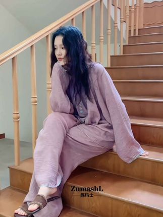 #女士睡衣 #时尚气质穿搭 #家居服女装 #家居服套装 #纯棉睡衣