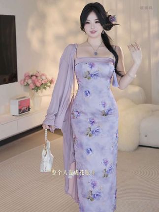#旗袍 #小个子穿搭 #新中式 #每日分享 #气质穿搭 ,版型非常好,新中式穿搭