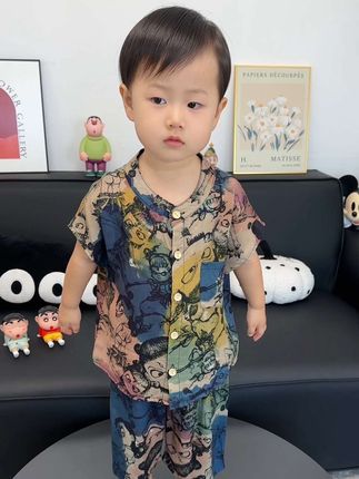 家有怕热爱出汗的小宝宝,这种软乎乎的棉绸小套装快给娃安排上,面料软糯丝滑,清凉舒适不闷汗,真的太舒服了。#棉绸套装 #夏季穿搭 #高品质童装 #面料舒适透气 #夏季必备