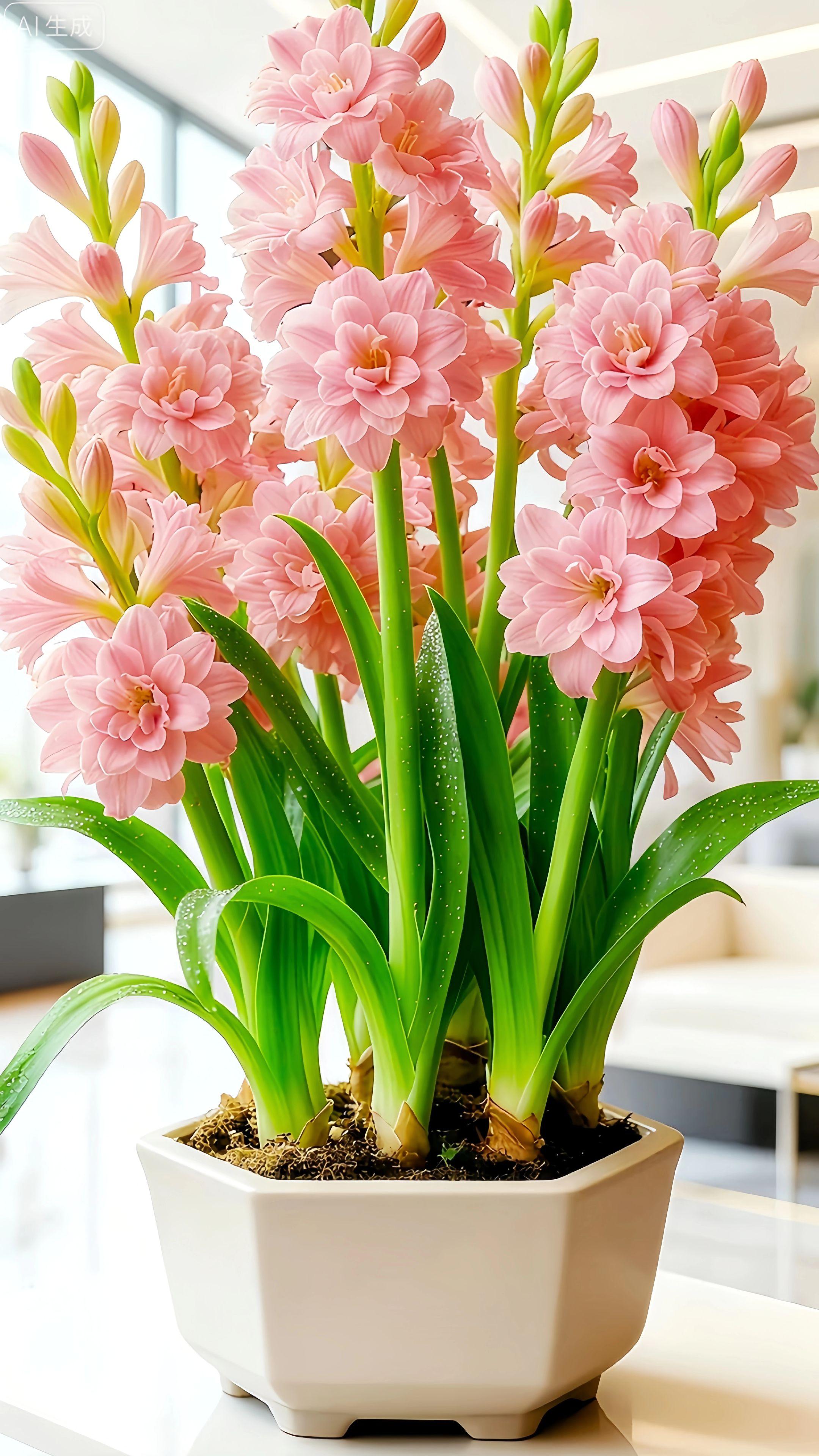 还在花钱买香薰喷房间?试试晚香玉!花比香水香,养着还省钱,一盆就能让整个屋子都浸在自然香气里,告别化学香精感。 养护零门槛:浇水就活,不用费心思;颜值不掉线:四季常绿,百搭各种家居风格;还附带净化空气buff,吸收有害物,实用又好闻,闭眼入不亏! #晚香玉种球 #爱生活爱养花 #阳台养花 #养花人 #用花草点缀我的家