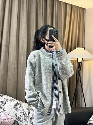 来吧 假两件毛衣开衫 高品质高段位 国庆假期出游必备单品#品质男装#男女同款#男生穿搭#穿搭#秋季穿搭