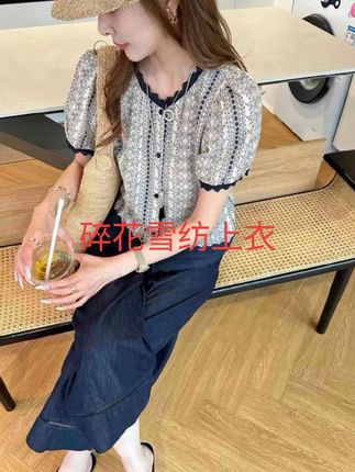 2025法式碎花短袖衬衫宽松显瘦上衣夏季新款复古文艺泡泡袖衬 #夏季新款 #雪纺衫 #碎花上衣 #洋气小衫 #谁穿谁好看 @DOU+小助手