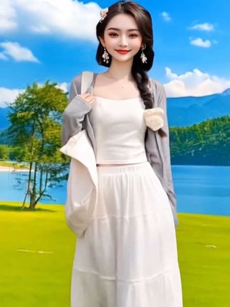 #时尚气质穿搭 #气质仙女裙穿搭 #街拍小姐姐穿搭秀 #海边拍照 #超仙连衣裙
