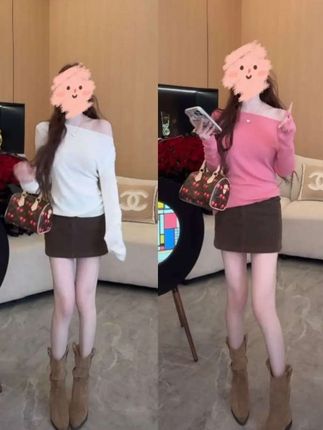 #早秋显身材平价上衣合集 #甜美穿搭 #辣妹穿搭 #一整套穿搭#穿搭不重样 #针织衫半身裙套装
