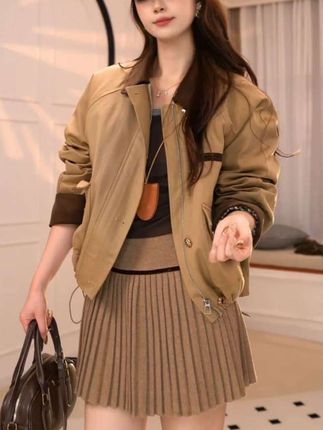 露丝同款加棉加厚美式复古外套女冬2025新休闲夹克上衣#休闲外套#夹克外套#百搭外套#时尚穿搭#复古外套