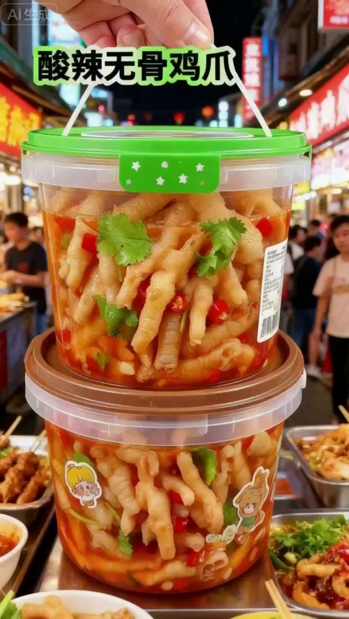 现做现发!蒜香柠檬酸辣无骨鸡爪1000g 这罐无骨鸡爪直接封神! 精选大鸡爪去骨留筋,脆嫩Q弹的筋络嚼着超入味!现做现发的新鲜,蒜香爆浓,柠檬酸辣劲直冲舌尖,酸得清爽、辣得够味,完全不腻口! 1000g大容量,开罐即食不用等!追剧、唠嗑、配面条,随手抓一把超解馋。全程冷链锁鲜,收到还带着冰碴儿,生鲜品质拉满,囤两罐根本不够吃! #酸辣无骨鸡爪#好吃到停不下来 #快来一起尝个鲜 #舌尖上的味道 #鸡爪 @DOU+上热门