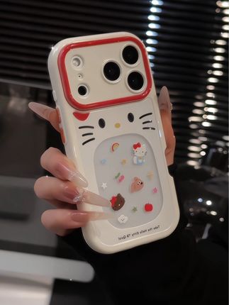 ins风奶白色口袋kitty猫~好阔爱#爱了爱了 #手机壳 #这也太好看了 #也太可爱了吧 #高级感