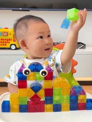 宝宝多玩积木好处多,培养专注力,逻辑思维能力,锻炼动手能力,越玩越聪明!#积木 #早教玩具 #益智玩具 #宝宝玩具
