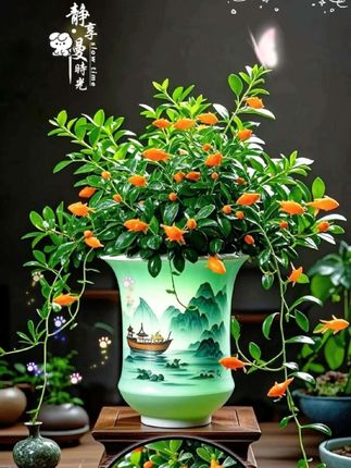 爆款!小金鱼吊兰盆栽!会开花的“金鱼”!厌倦了千篇一律的绿植?来点不一样的灵动!, 金鱼花吊兰,不只是绿植,更是你案头/窗前的微型水族馆——无需换水,就能欣赏橙红“小金鱼”在翠绿枝叶间自在“游弋”。, 它优雅垂落,如绿瀑倾泻,为单调的墙面、书架增添生机与层次,轻松打造ins风家居氛围。,养护?超简单!, 喜温暖湿润,怕暴晒,明亮的散射光就足够(北阳台、窗边都OK)。, 见干见湿浇水,偶尔喷喷水雾,它就能郁郁葱葱。, 皮实好养,新手也能轻松驾驭**,是提升幸福感的绝佳选择。, 四季常绿,秋冬春是“小金鱼”的活跃期,给你持久的陪伴与惊喜。, 不仅好看,还能默默净化空气,守护健康。,立即拥有 >> 点击链接,把会开花的“小金鱼”带回家!#金鱼吊兰 #室内绿植推荐 #绿植盆栽 #家庭养花 #金鱼花吊兰盆栽