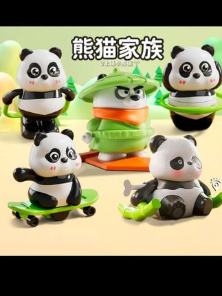 上链发条玩具熊猫运动会系列呼啦圈惯性益智卡通熊猫儿童玩具礼物#儿童玩具推荐 #新奇特玩具 #熊猫玩具#上发条小熊猫#我的玩具分享