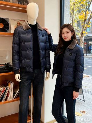 序世保罗男士商务休闲高端外套加厚简约外套爸爸装翻领毛绒* #男装 #男士高档外套 #秋冬款穿搭 #抖音小助手dou上热门