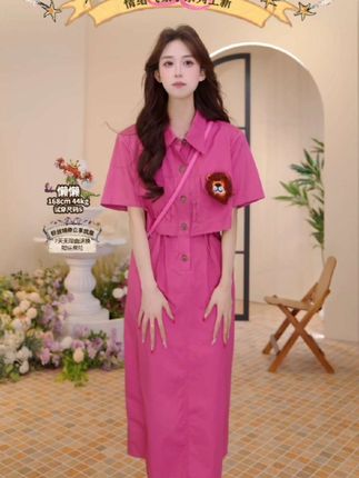 妖精的口袋 小刺头 工装风衬衫连衣裙女2025春季款休闲收腰显瘦裙#收腰连衣裙 #显瘦穿搭 #裙子 #出游穿搭 #夏季穿搭