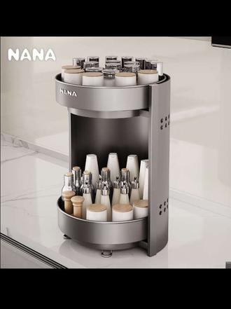 纳纳旋转调料置物架厨房用品调味品架家用2025新款台面旋转置 #旋转调料置物架 #NANA调料架 #厨房圆形收纳架 #多层调料盒 #台面收纳神器