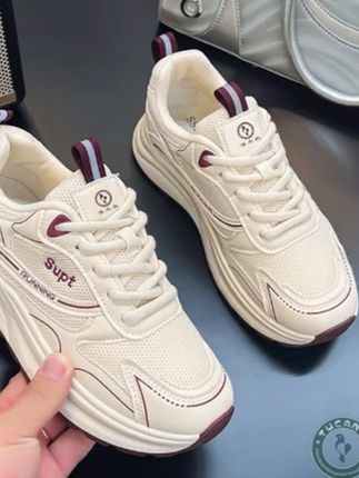 啄木鸟真皮女鞋网面透气夏款时尚百搭休闲运动鞋#百搭小白鞋 #美鞋搭配 #增高休闲鞋女款 #软底软面 #女鞋穿搭