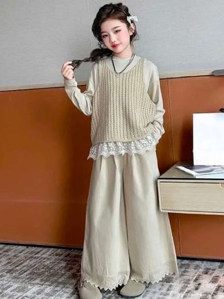 #女童套装 #女童休闲套装 #女童三件套 #女童洋气套装