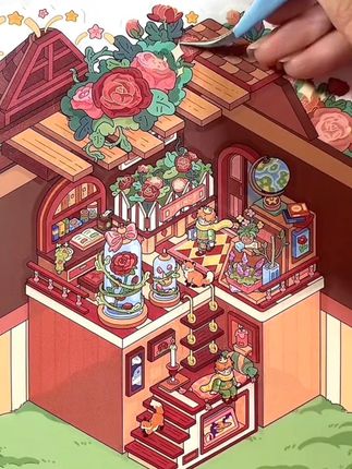 #造景 #手帐造景拼贴 #造景拼贴 森游大版12.0小王子系列3D立体造景微缩贴纸手工diy手账贴纸