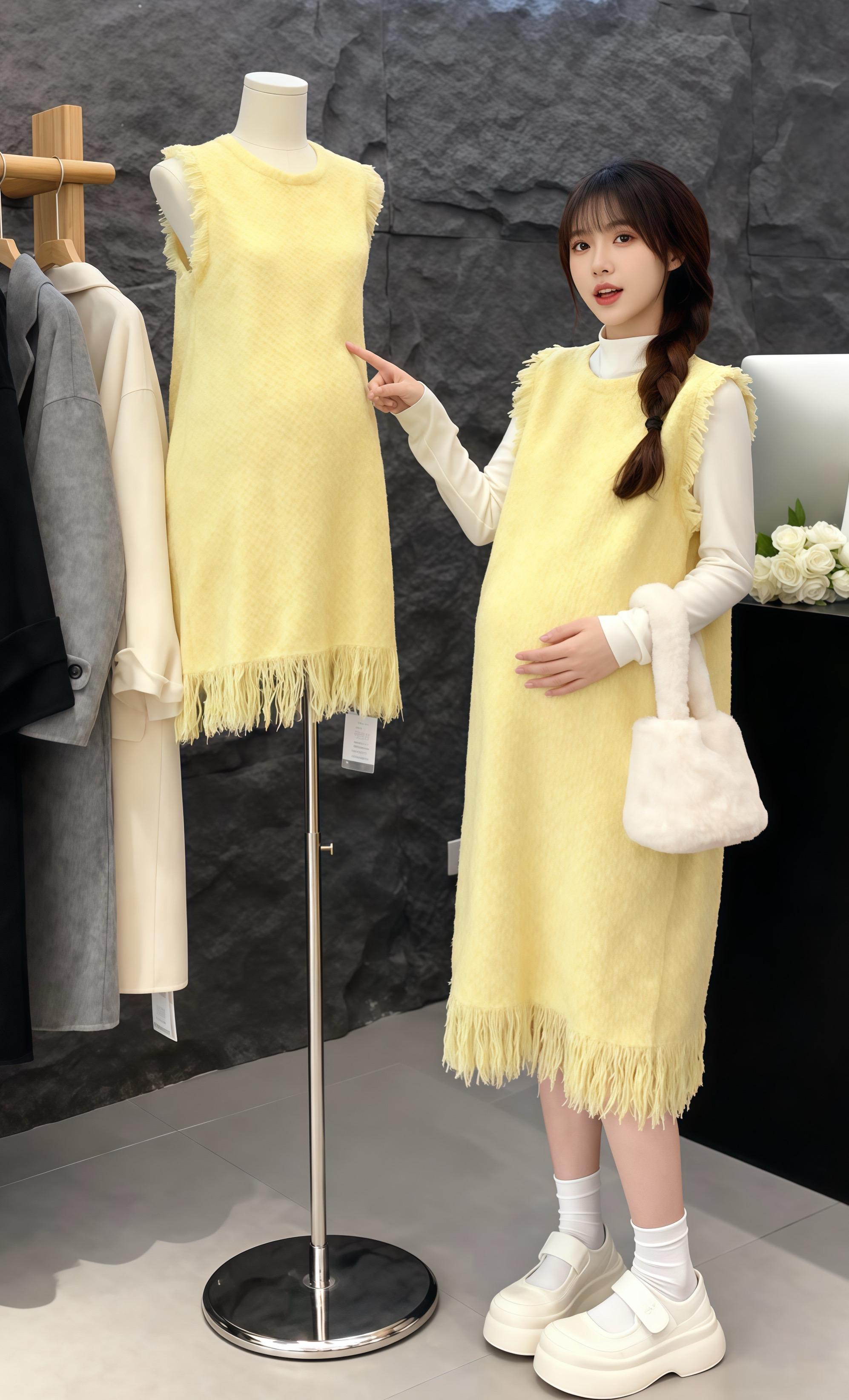 #最美孕妇 《孕期总裁的时尚娇宠》  苏晚站在自家“ONDAS”品牌店的展示区,指尖点着模特身上同款鹅黄色流苏裙,孕肚圆润却丝毫不减她的明媚。  谁能想到,这位时尚帝国的掌舵人,此刻正怀着身孕,把孕期穿成了教科书级搭配。白色高领内搭衬得她气色绝佳,厚底小白鞋让她行动依旧轻盈,毛绒包更是添了几分娇憨。  身后岩石墙与发光品牌标识,见证着她从设计系才女到孕妈咪总裁的蜕变。“这款裙装,准妈妈们穿了既显气色又能藏住小肚腩……”她对着镜头笑眼弯弯,腹中宝宝似有感应般轻轻动了一下,这一刻,事业与新生命的蓬勃,在她身上完美交融。#漂亮的裙子 #孕妇连衣裙 #穿搭分享 #孕期也要做个精致的孕妈