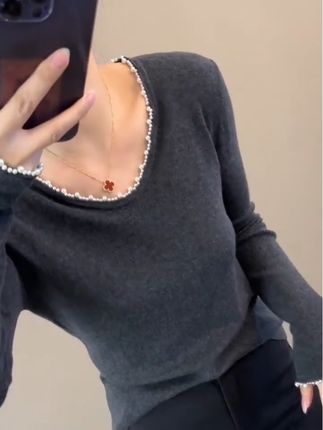 今年流行穿搭2025秋冬新款温柔风显瘦毛针织衫网红打底衫长袖上衣