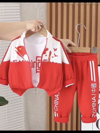 中小童套装男童秋装女童运动装新款男宝宝春秋季三件套洋气帅衣服#童装上新 #潮童穿搭 #阳光帅气 #亲肤舒适#母婴好物
